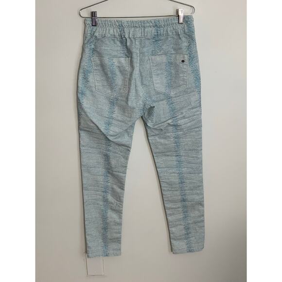 BEVY FLOG SHELY AQUA SNAKE PANTS size 29 - Picture 6 of 9